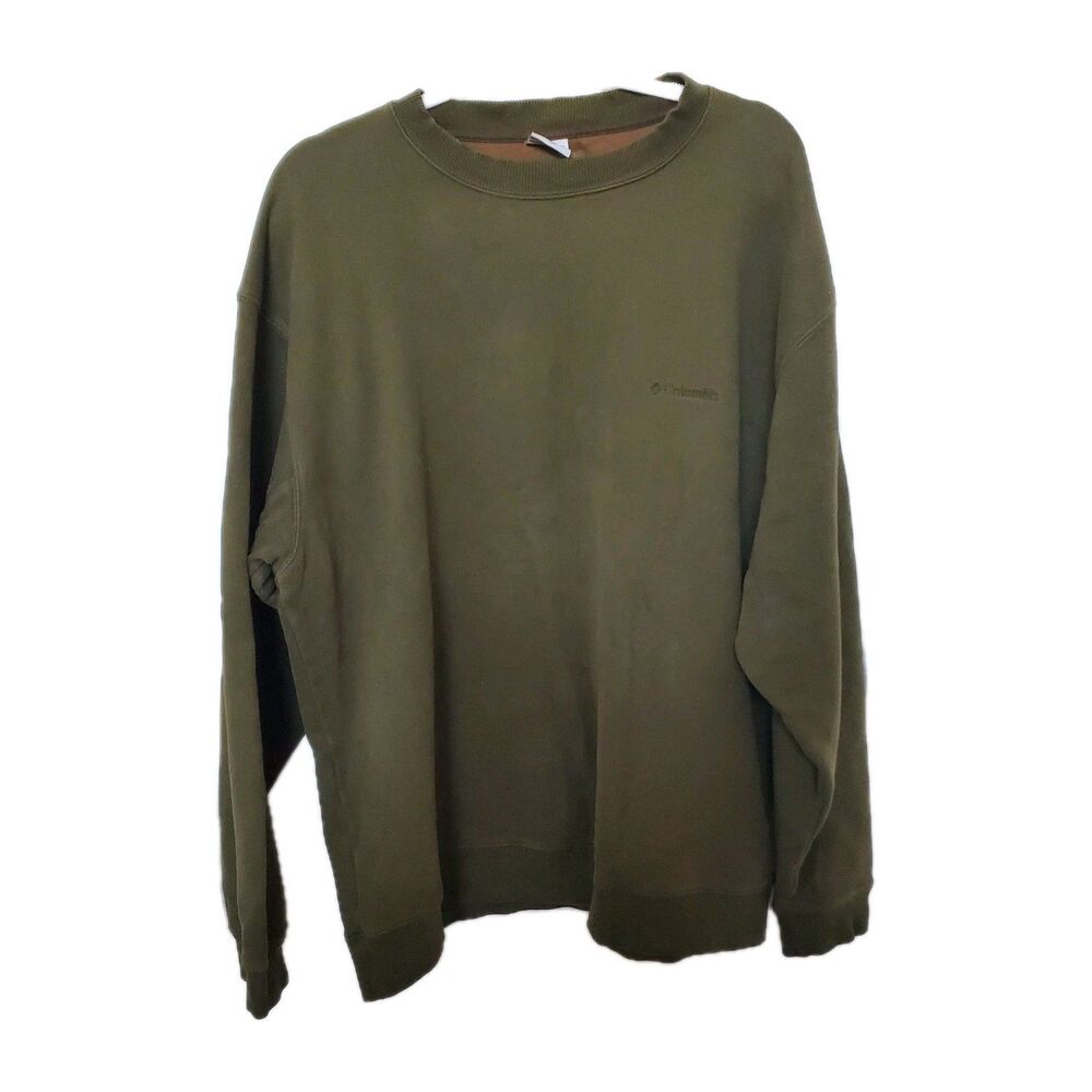 Columbia Dark Stone Hunter Green Men's Crew Neck Long Sleeve Sweatshirt XXL